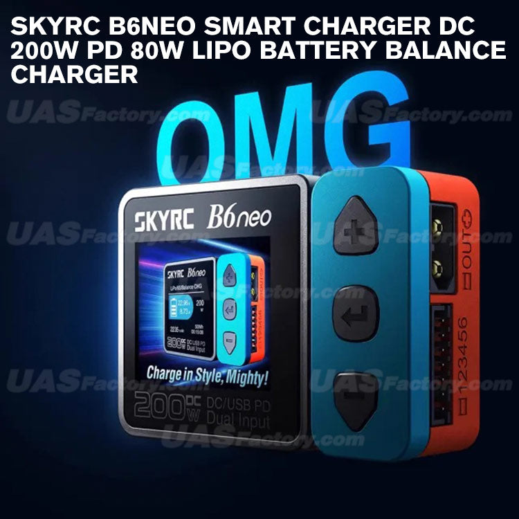 SKYRC B6neo Smart Charger DC 200W PD 80W Lipo Battery Balance Charger