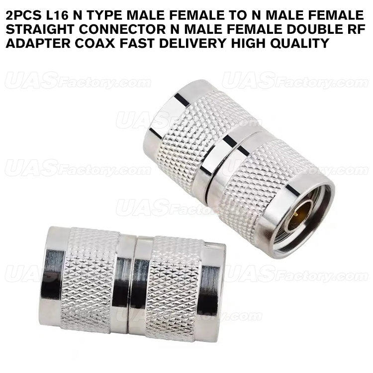 2Pcs L16 N Type Male Female To N Male Female Straight Connector N Male Female Double RF Adapter Coax Fast Delivery High Quality