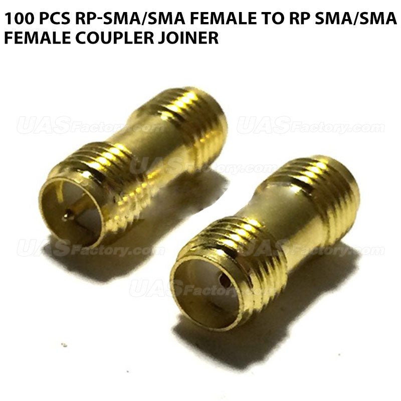 100 PCS RP-SMA/SMA Female to RP SMA/SMA Female Coupler Joiner
