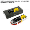 Tattu 5200mAh 14.8V 35C 4S1P Lipo Battery Pack With XT60 Plug