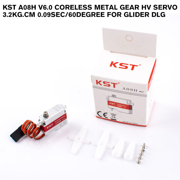 A08H V6.0 Coreless Metal Gear HV Servo 3.2kg.cm 0.09sec/60degree for Glider DLG