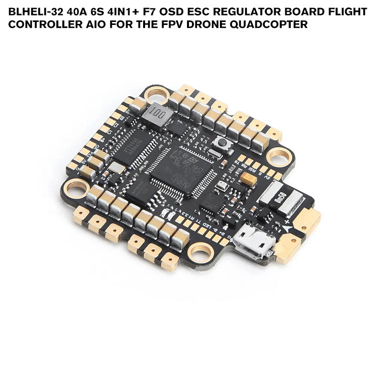 BLHeli-32 40A 6S 4in1+ F7 OSD ESC Regulator Board Flight Controller AIO For The FPV Drone Quadcopter