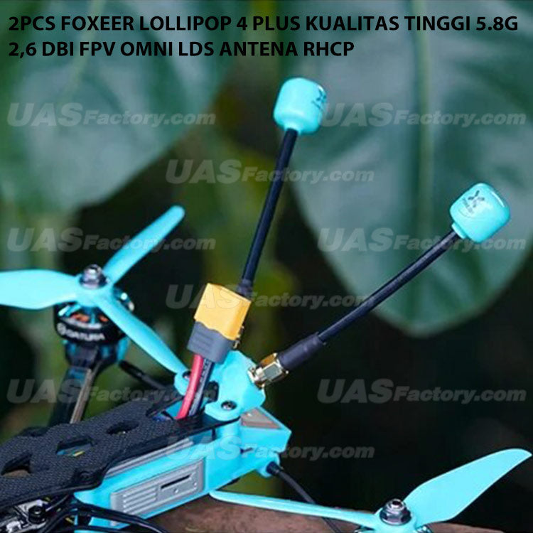 2pcs Foxeer Lollipop 4 Plus Kualitas Tinggi 5.8G 2,6 DBi FPV Omni LDS Antena RHCP