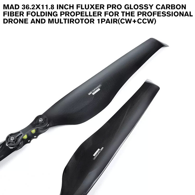 36.2x11.8 Inch FLUXER Pro Glossy Carbon Fiber Folding Propeller For The Professional Drone And Multirotor 1pair(CW+CCW)