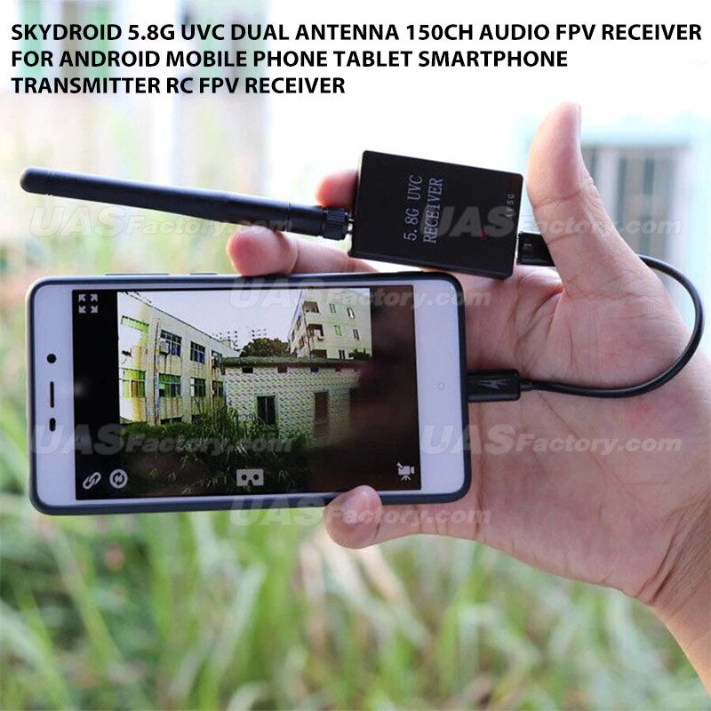 Skydroid 5.8G UVC Dual Antenna 150CH Audio FPV Receiver for Android Mobile Phone Tablet Smartphone Transmitter RC FPV receiver