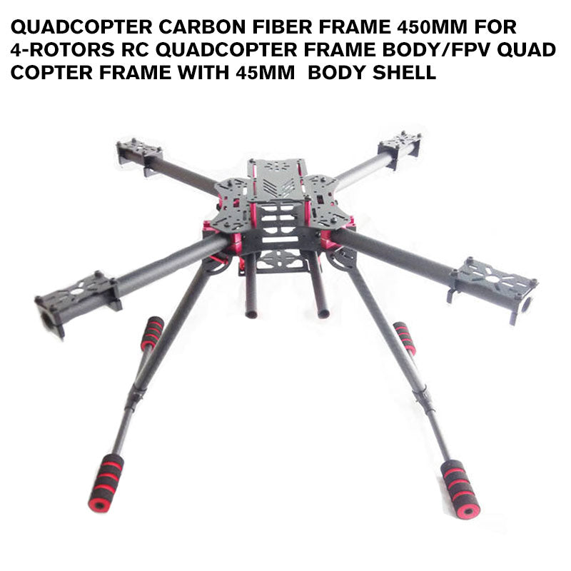 Quadcopter Carbon Fiber Frame 450mm for 4-rotors RC Quadcopter frame body/FPV Quad copter Frame with 45mm Body Shell