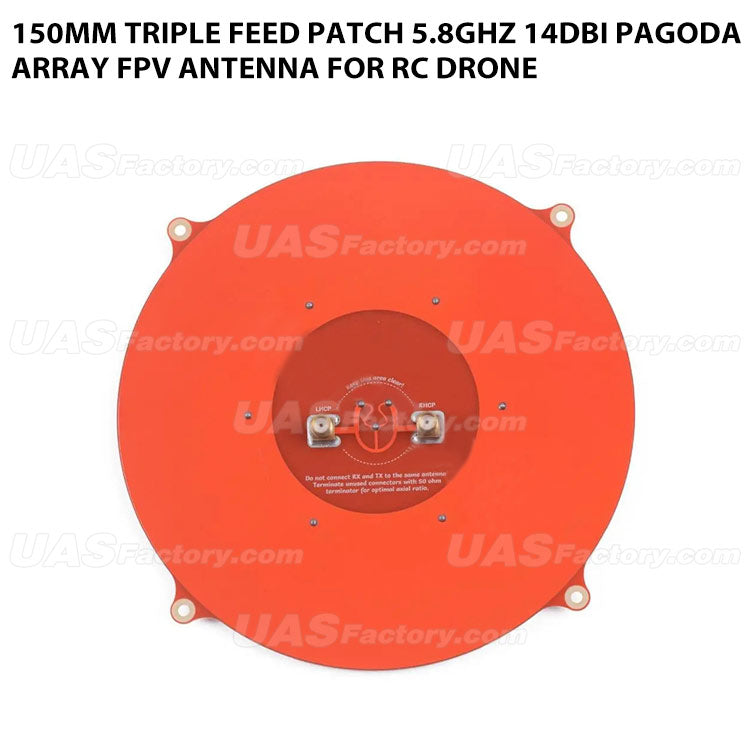 150mm Triple Feed Patch 5.8GHz 14dBi Pagoda Array FPV Antenna for RC Drone