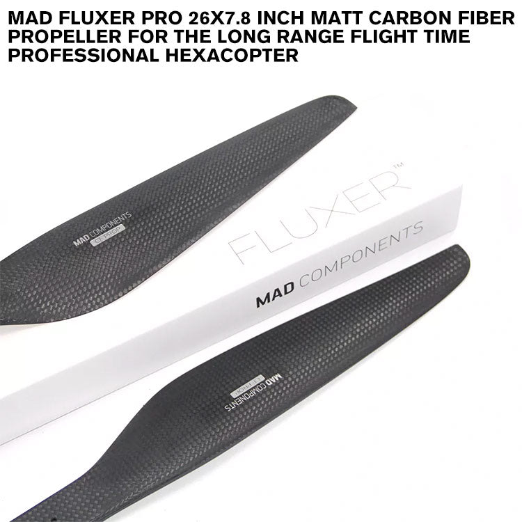 FLUXER Pro 26x7.8 Inch Matt Carbon Fiber Propeller For The Long Range Flight Time Professional Hexacopter