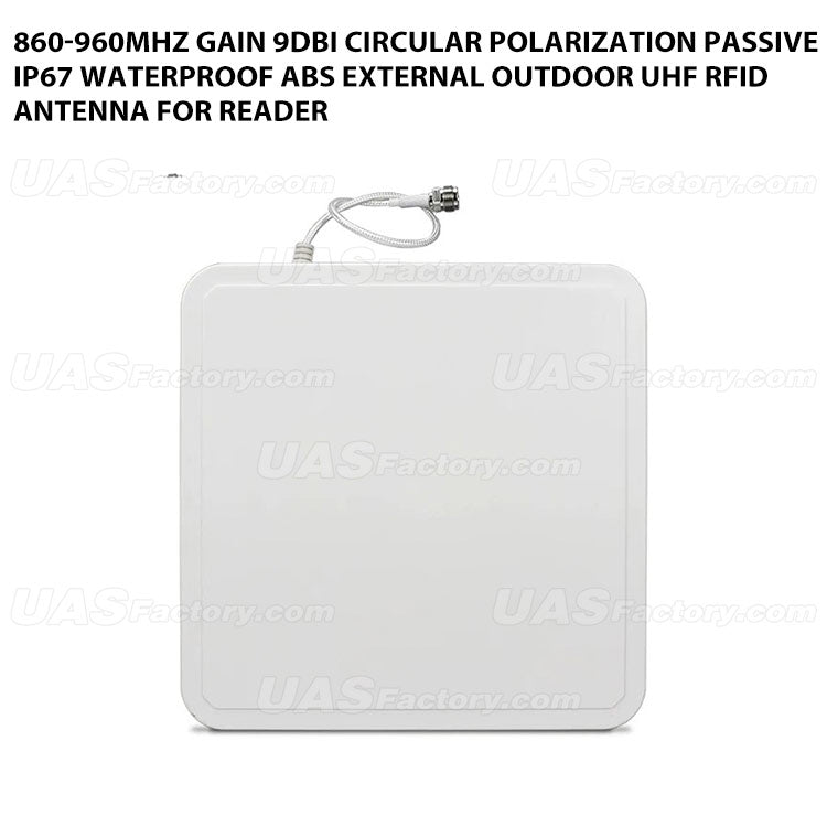 860-960Mhz Gain 9dBi Circular Polarization Passive IP67 Waterproof ABS External Outdoor UHF RFID Antenna for Reader