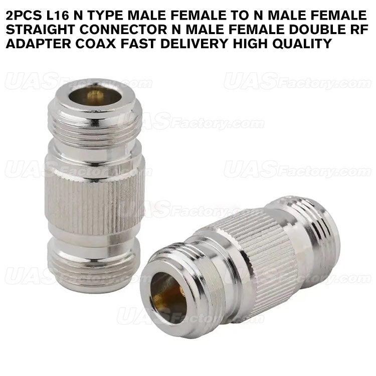 2Pcs L16 N Type Male Female To N Male Female Straight Connector N Male Female Double RF Adapter Coax Fast Delivery High Quality