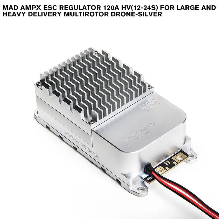 MAD AMPX ESC Regulator 120A HV(12-24S) For Large And Heavy Delivery Multirotor Drone-Silver