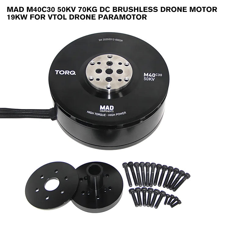 MAD M40C30 50KV 70kg DC Brushless Drone Motor 19KW For VTOL Drone Paramotor