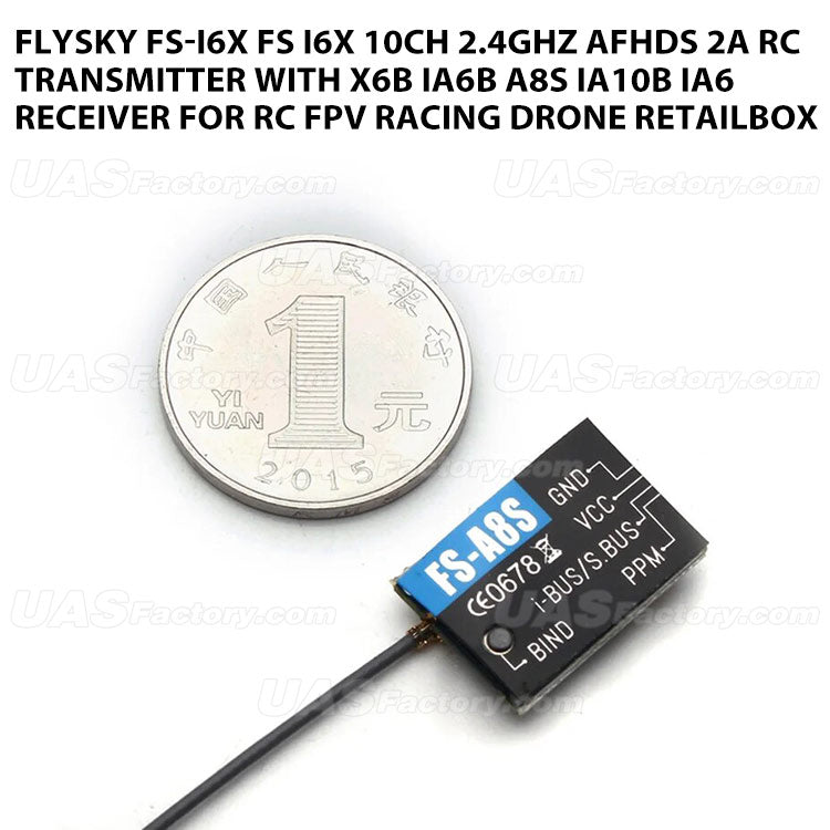 FLYSKY FS-i6X FS i6X 10CH 2.4GHz AFHDS 2A RC Transmitter With X6B iA6B A8S iA10B iA6 Receiver for RC FPV Racing Drone Retailbox