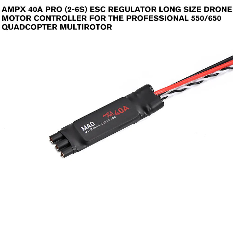 AMPX 40A Pro (2-6S) ESC Regulator Long Size Drone Motor Controller For The Professional 550/650 Quadcopter Multirotor