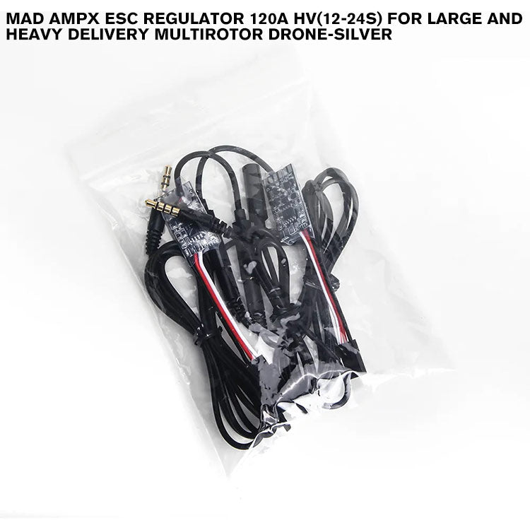 MAD AMPX ESC Regulator 120A HV(12-24S) For Large And Heavy Delivery Multirotor Drone-Silver