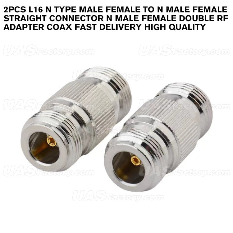 2Pcs L16 N Type Male Female To N Male Female Straight Connector N Male Female Double RF Adapter Coax Fast Delivery High Quality