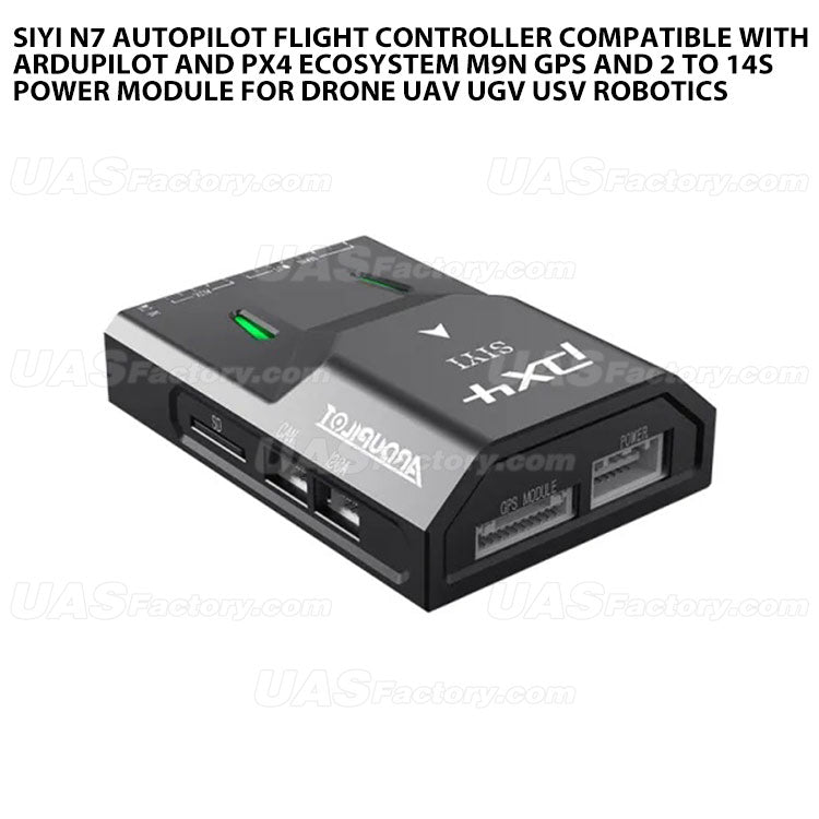 SIYI N7 Autopilot Flight Controller Compatible with Ardupilot and PX4 Ecosystem M9N GPS and 2 to 14S Power Module For Drone UAV UGV USV Robotics