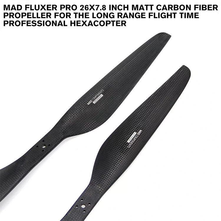 FLUXER Pro 26x7.8 Inch Matt Carbon Fiber Propeller For The Long Range Flight Time Professional Hexacopter