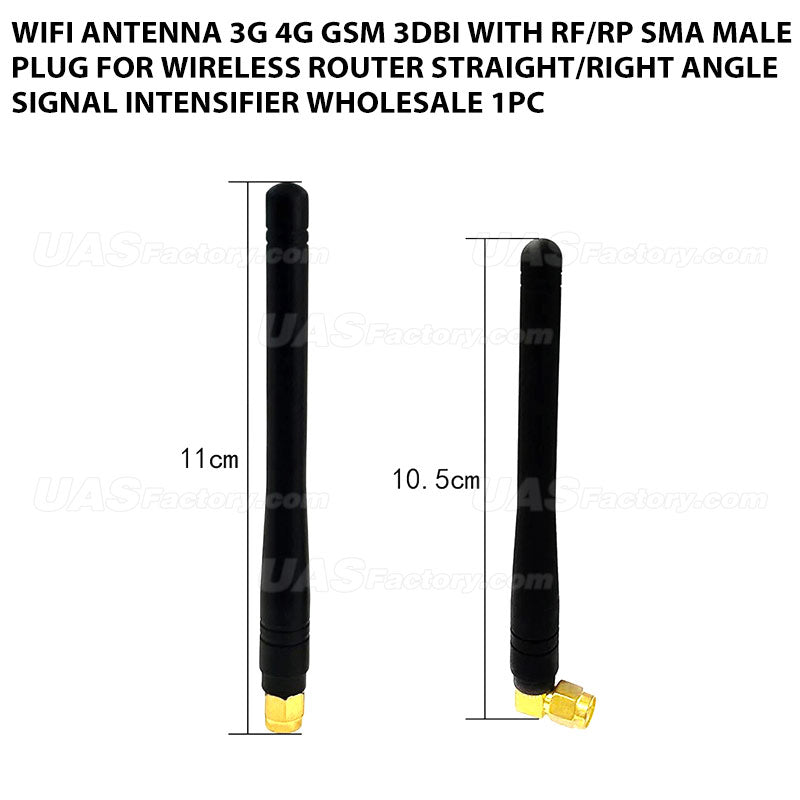 Wifi Antenna 3G 4G GSM 3dBi with RF/RP SMA Male Plug for Wireless Router Straight/Right Angle Signal Intensifier Wholesale 1pc