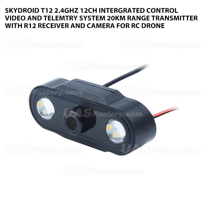 Skydroid T12 2.4GHz 12CH Remote Control with Receiver Three-body Camera 20km Digital Map Transmission Transmitter For RC Drones