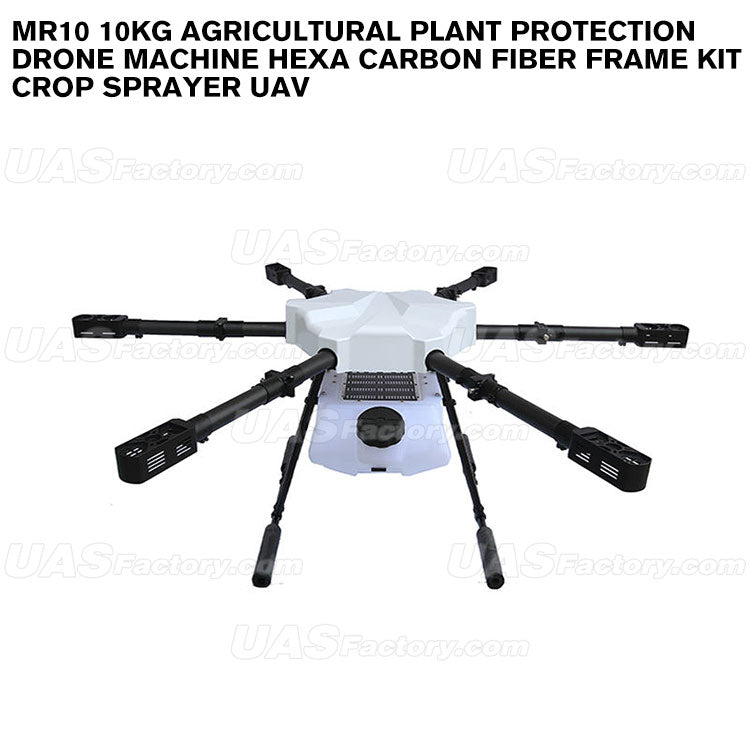 MR10 10KG Agricultural plant protection drone machine Hexa carbon fiber frame kit crop sprayer uav