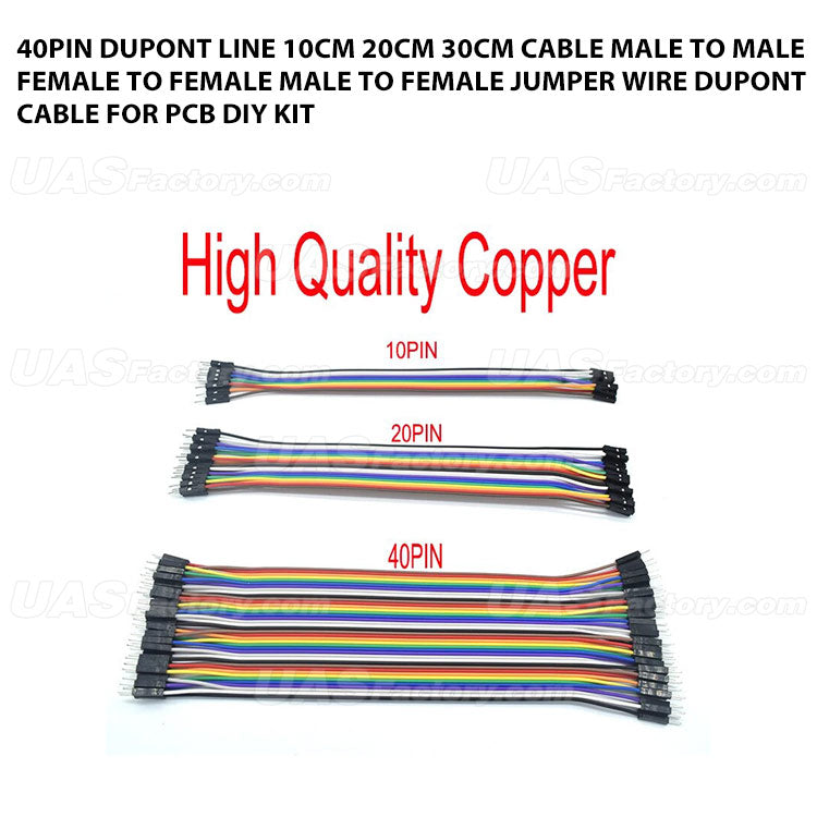 40PIN Dupont Line 10cm 20cm 30cm Cable Male to Male Female to Female Male to FeMale Jumper Wire Dupont Cable For PCB DIY KIT