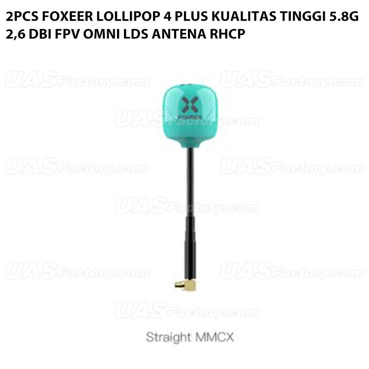 2pcs Foxeer Lollipop 4 Plus Kualitas Tinggi 5.8G 2,6 DBi FPV Omni LDS Antena RHCP