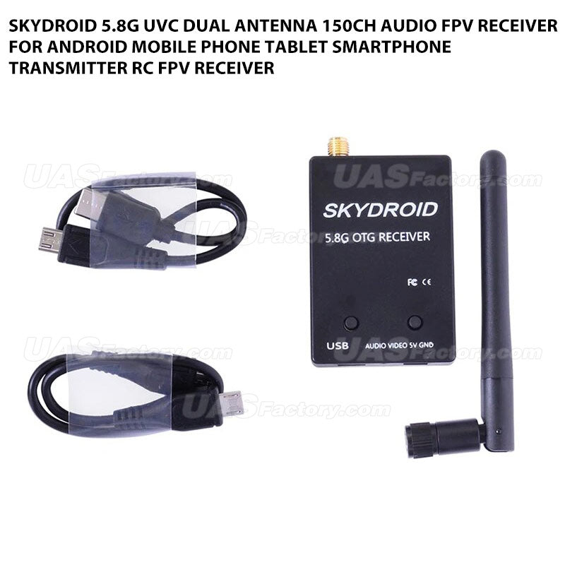 Skydroid 5.8G UVC Dual Antenna 150CH Audio FPV Receiver for Android Mobile Phone Tablet Smartphone Transmitter RC FPV receiver