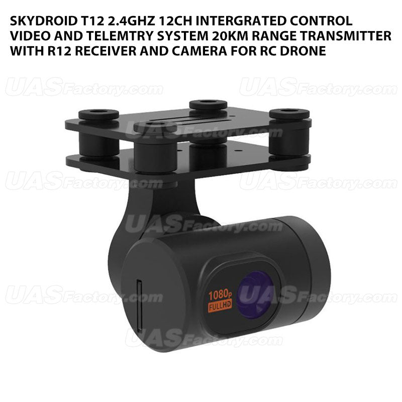 Skydroid T12 2.4GHz 12CH Remote Control with Receiver Three-body Camera 20km Digital Map Transmission Transmitter For RC Drones