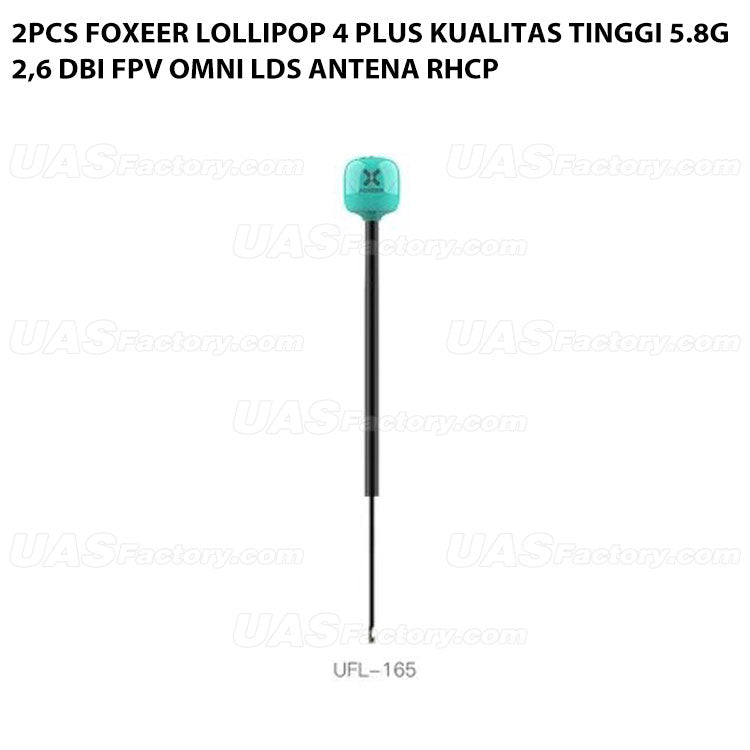 2pcs Foxeer Lollipop 4 Plus Kualitas Tinggi 5.8G 2,6 DBi FPV Omni LDS Antena RHCP