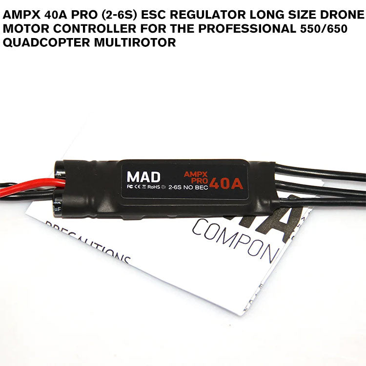 AMPX 40A Pro (2-6S) ESC Regulator Long Size Drone Motor Controller For The Professional 550/650 Quadcopter Multirotor