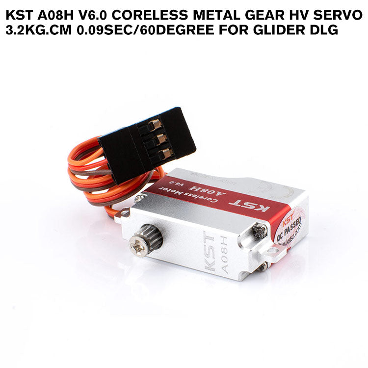 A08H V6.0 Coreless Metal Gear HV Servo 3.2kg.cm 0.09sec/60degree for Glider DLG