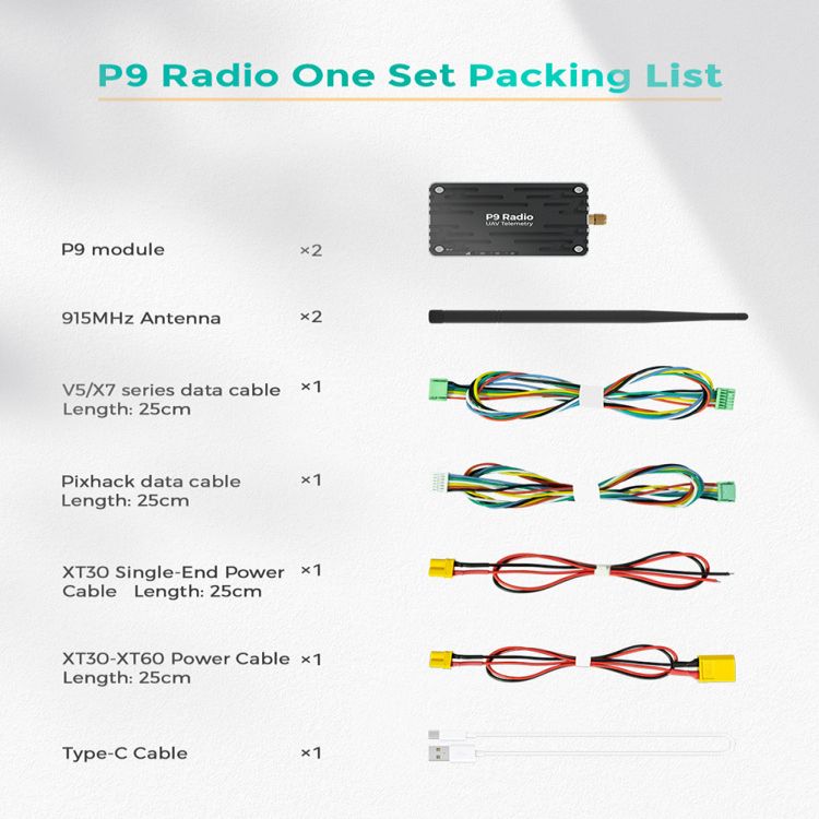 CUAV P9 Radio Drone Telemetry | High power High speed Ultra-vision UAV Data Link Communication Module