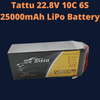 Tattu 22.8V 10C 6S 25000mAh LiPo Battery With XT90-S & AS150+AS150 Plug For UAV