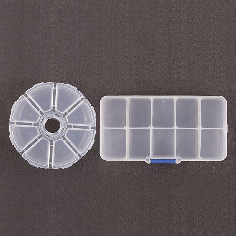 Model Storage box Banana Head Small Parts Box 8 or 10 Slots Cells Hardware Fittings Toolbox Square and Round