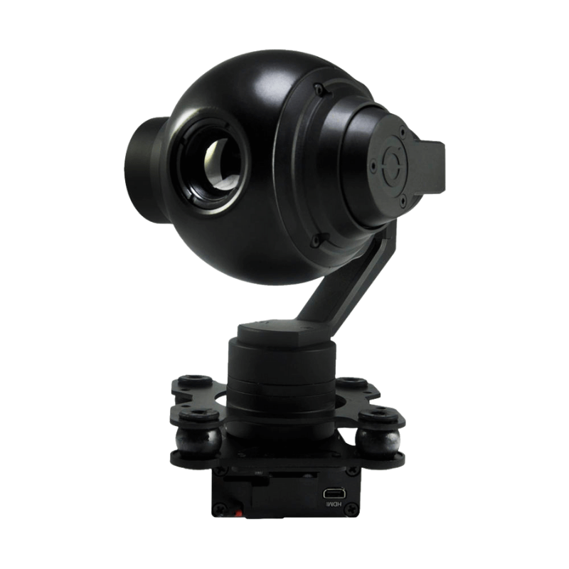 QIR19 3-axis IR thermal 19mm lens 4x digital zoom gimbal camera professional thermometry for uav/drone camera