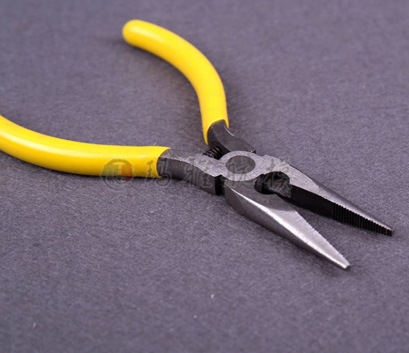 CZ 5 Inch Mini Wire Cutter Pliers Manual Diagonal Pliers Household Small Curved Nose Flat Pliers Carbon Steel Tool Wood