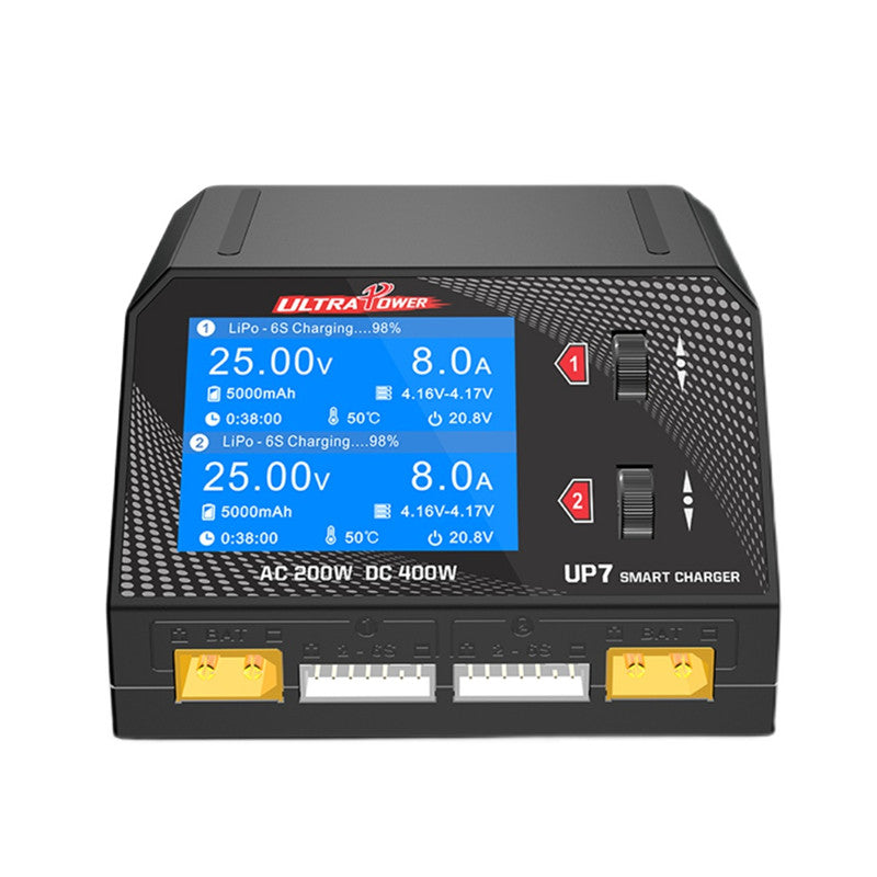 Ultra Power UP7 AC 200W DC 2x200W 10Ax2 Dual Channel Balance Charger Discharger for Lipo LiHV Lilon LiFe Battery