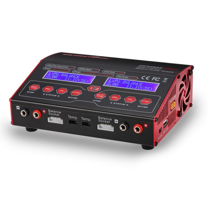 Ultra Power UP240AC Duo 240W 2CH AC/DC Dual Balance Charger Discharger LiPo LiFe NiMH Battery