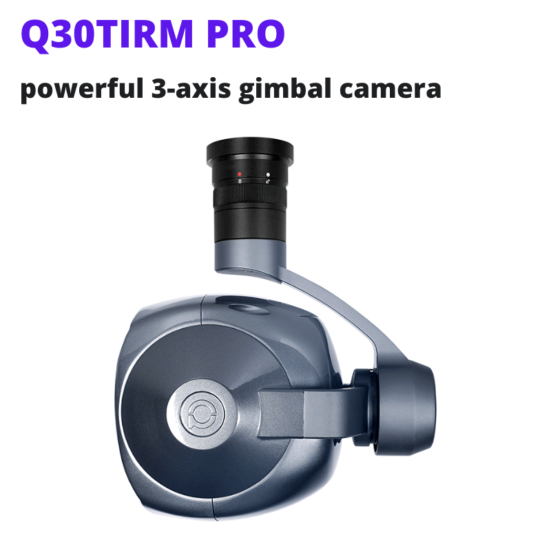 Q30TRIM pro 3 axis stabilized object GPS coordinate resolving LRF UAV payload gimbal camera drones with HD camera