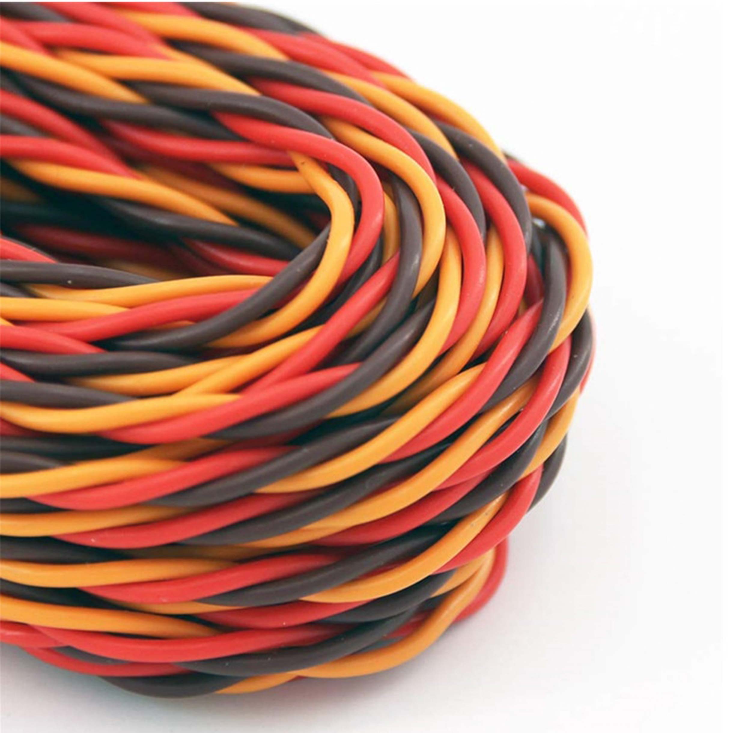 5M 22AWG/26awg 30/60 Core 3 Way Servo 16 Feet Extension Cable JR Futaba Twisted Wire Lead For RC Airplane Accessories