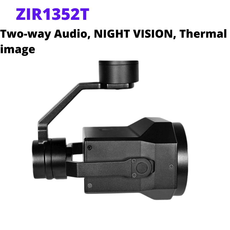 ZIR1352T Dual IR thermal Sensor Gimbal Camera with 4x optical zoom 13mm 52nm lens for drone with thermal camera