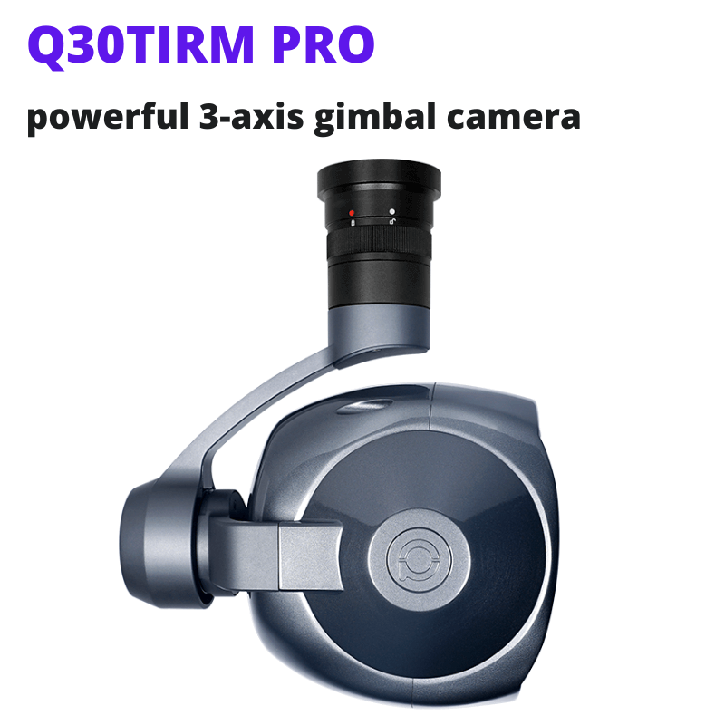 Q30TRIM pro 3 axis stabilized object GPS coordinate resolving LRF UAV payload gimbal camera drones with HD camera