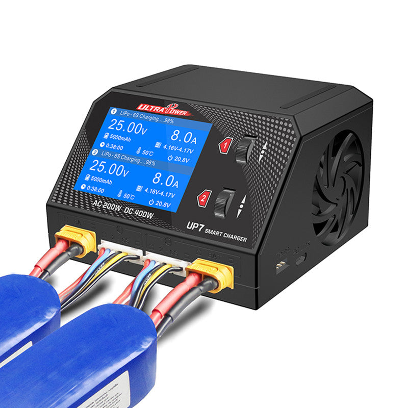 Ultra Power UP7 AC 200W DC 2x200W 10Ax2 Dual Channel Balance Charger Discharger for Lipo LiHV Lilon LiFe Battery