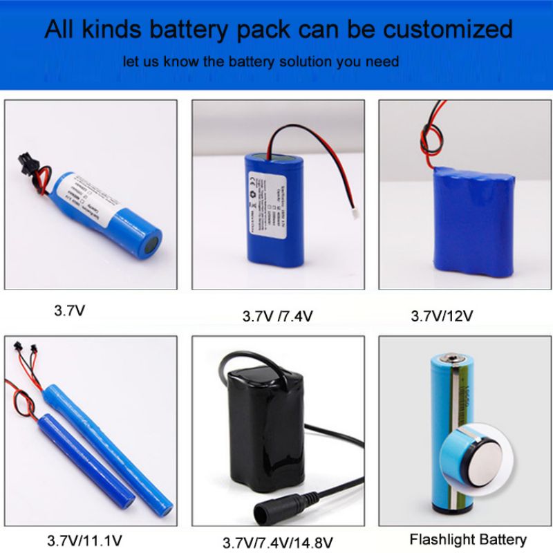 A Grade 1200Mah 2000Mah 3500Mah 3.7V 7.4V 11.1V 14.8V Customized Plug 18650 Ion Lithium Battery Pack