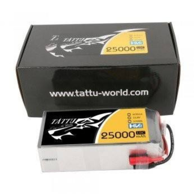 Tattu 22.8V 10C 6S 25000mAh LiPo Battery With XT90-S & AS150+AS150 Plug For UAV