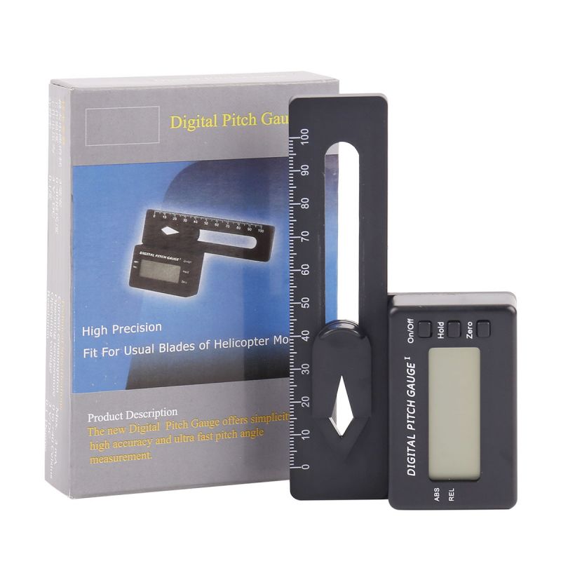 New Digital Pitch Gauge TL90 For 250 450 500 600 700 RC Helicopter Heli Models (Without Battery) Helicopter Digital Pitch Gauge