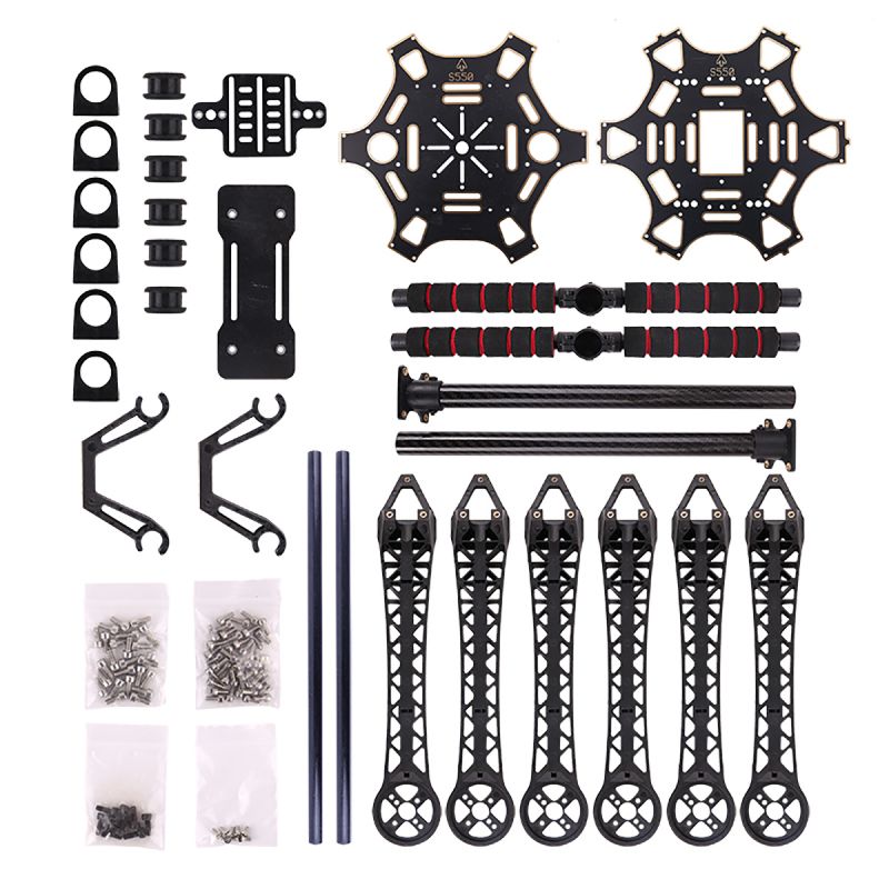 S550 F550 500 Upgrade Hexacopter Frame Kit with Unflodable Landing Gear for FPV DIY Multirotor FPV Drone