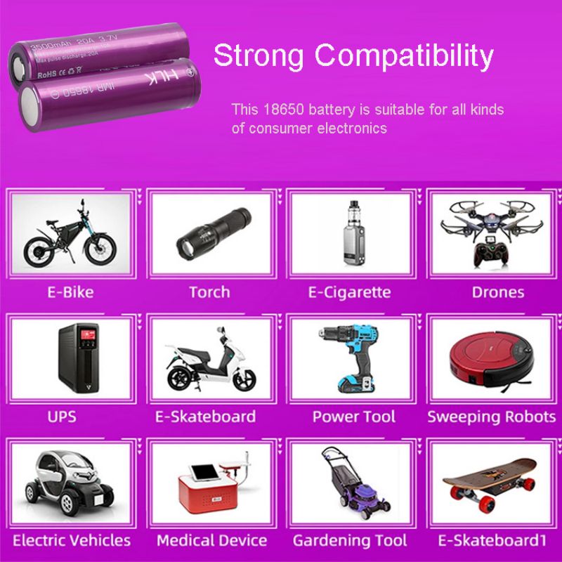 Wholesale Rechargeable 3.7v 3500mah Electric Tools E-bike Scooter Lithium Ion Polymer Battery Cell Lipo Battery 18650 Battery