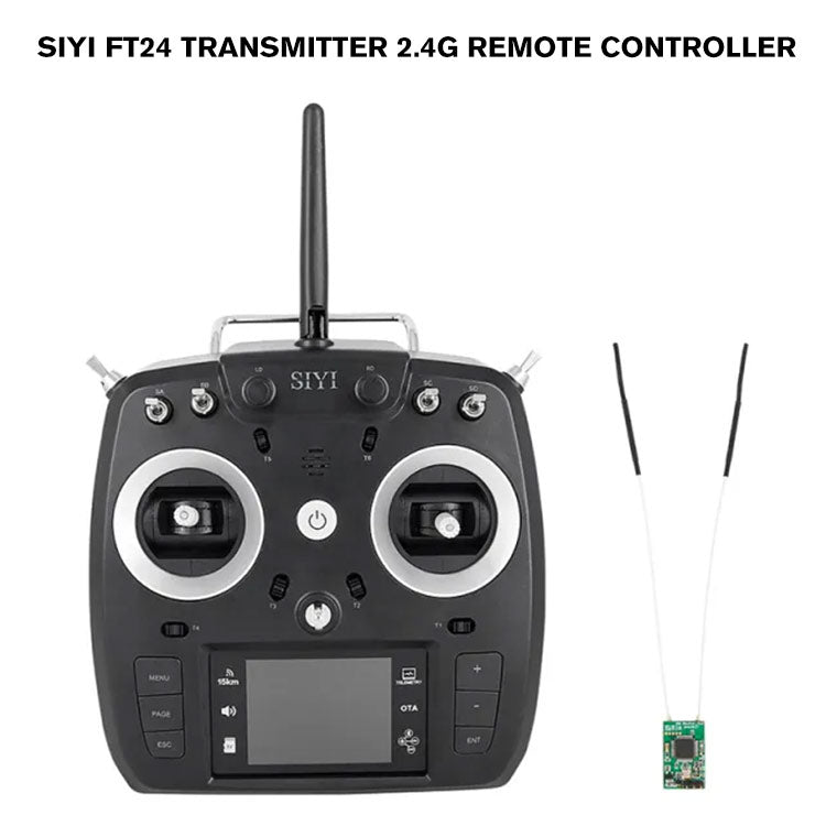 SIYI FT24 Transmitter 2.4G Remote Controller with Bluetooth Long Range Mavlink Telemetry Datalink Mini Receiver Option 15KM